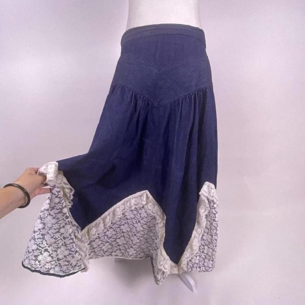 Vintage 1980s rough riders denim skirt